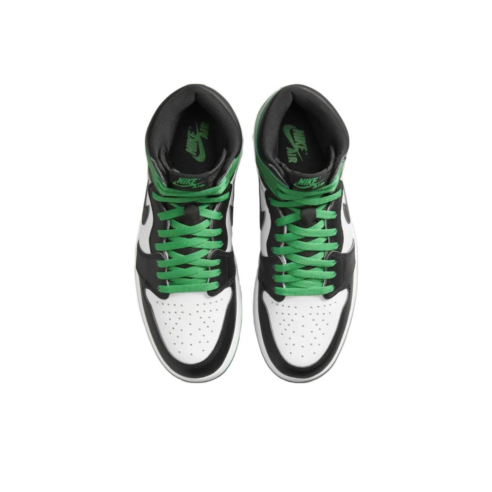 Кроссовки Air Jordan 1 High Black and Lucky Green