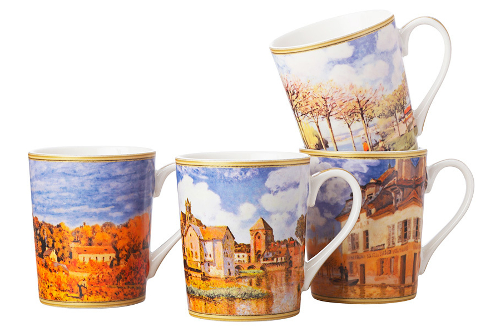 Набор из 4-х кружек Сислей в подарочной упаковке Casa Domani