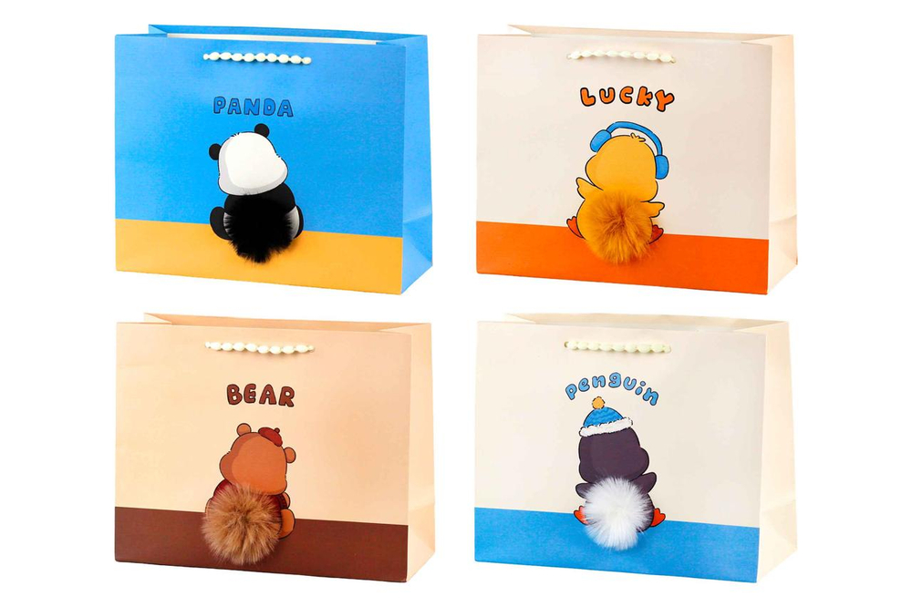 ПАКЕТ ПОДАРОЧНЫЙ Л384 26*20 МИКС сайз 25 12 ШТ.