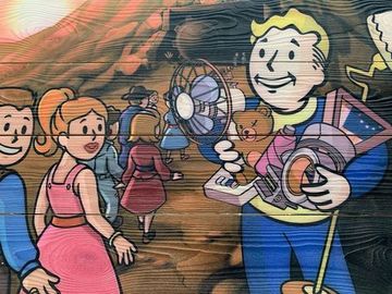 Картина на досках Fallout (40х60см)