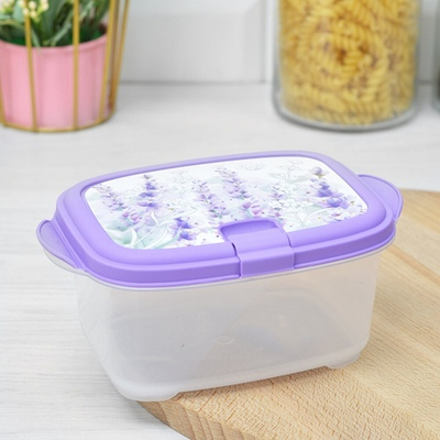 Контейнер 0,7л для СВЧ с клапаном "Lavender"