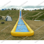 Водная горка с надувным дном, герметичная ТУРБО "Капля", длина 80 метров