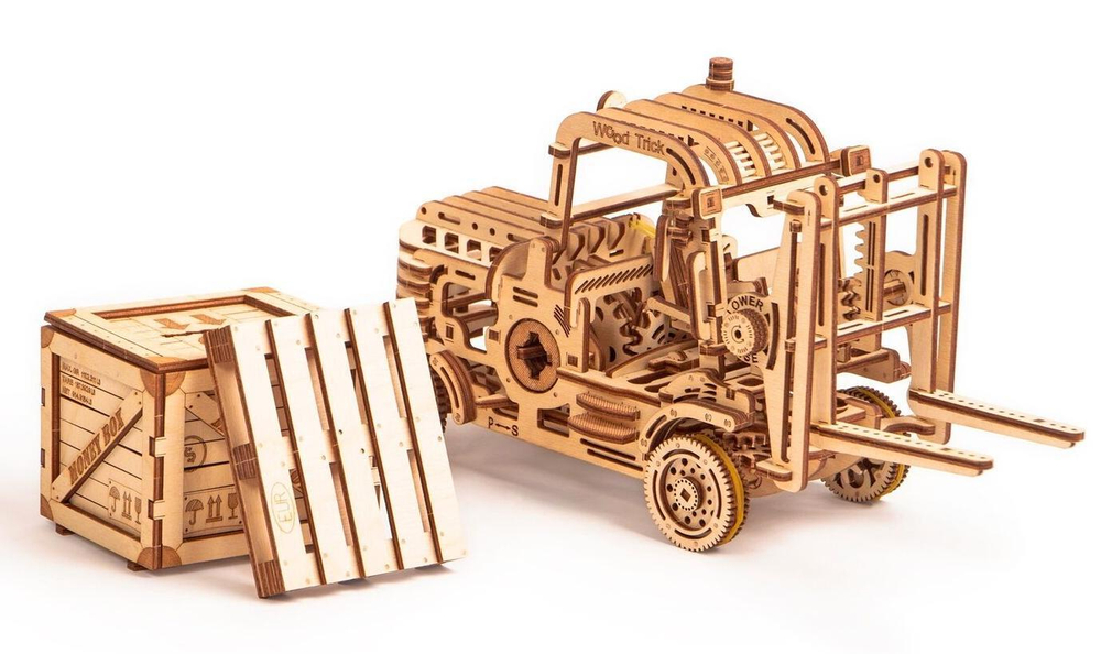 Механический 3D-пазл из дерева Wood Trick Погрузчик