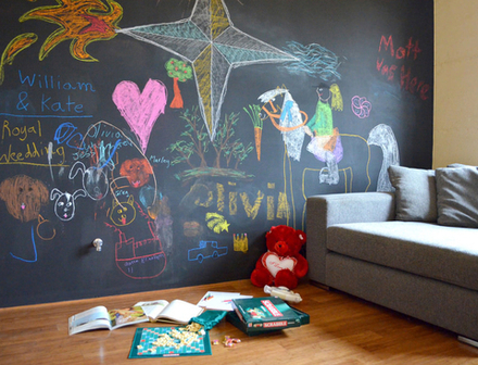 Панель ХДФ  Черная грифельная доска