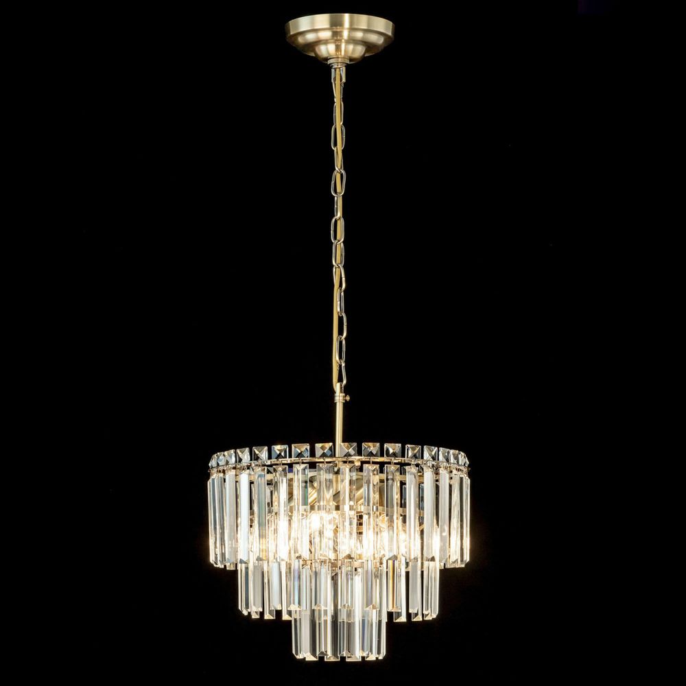 Citilux Фонда CL303163 Люстра хрустальная подвесная Бронза