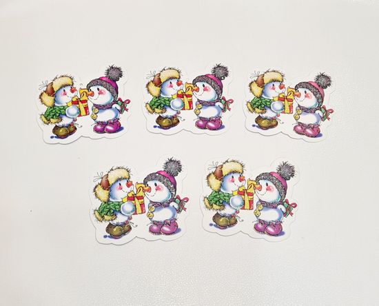 Новогодние малышки-открытки, (10 шт.)