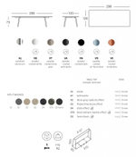 Стол ламинированный Scab Design Squid, белый, сланец