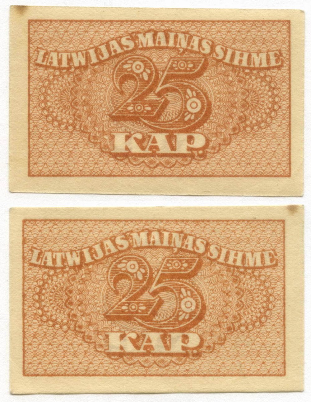 Банкнота 25 копеек 1920 год. Латвия. XF-