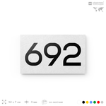 Номер на дверь 692, табличка на дверь для офиса, квартиры, кабинета, аудитории, склада, белая 120х70 мм, Айдентика Технолоджи