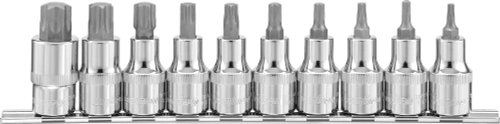 912910 Набор насадок торцевых 1/2"DR с вставками-битами TORX® на держателе, T20-T70, 55 мм, 10 предметов