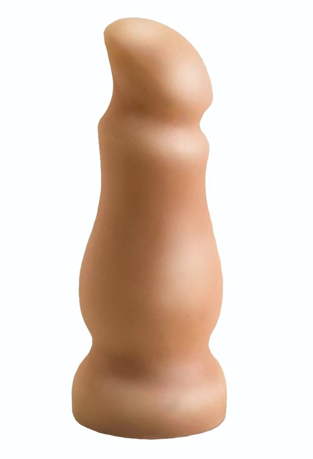 Анальный фаллоимитатор с приплюснутой головкой - 13 см. (Цвет: телесный)