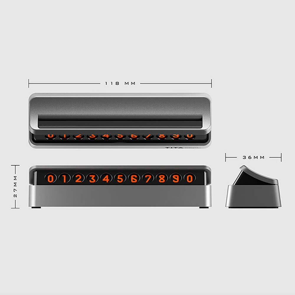 Автовизитка складная Xiaomi Bcase Tita Silver, Парковочная карта, Табличка с номером телефона автомобильная для парковки