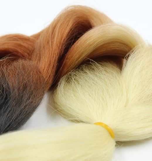 Канекалон 3-цветный 100гр 130см C15 черно коричнево блондин