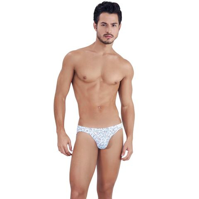 Мужские трусы-брифы с принтом в виде бумажных голубей Figure Brief (Размер: XL) (Цвет: голубой)