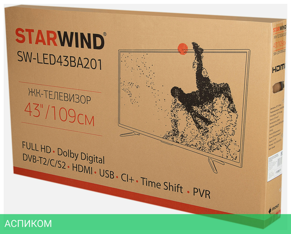 Телевизор LED Starwind 43" SW-LED43BA201