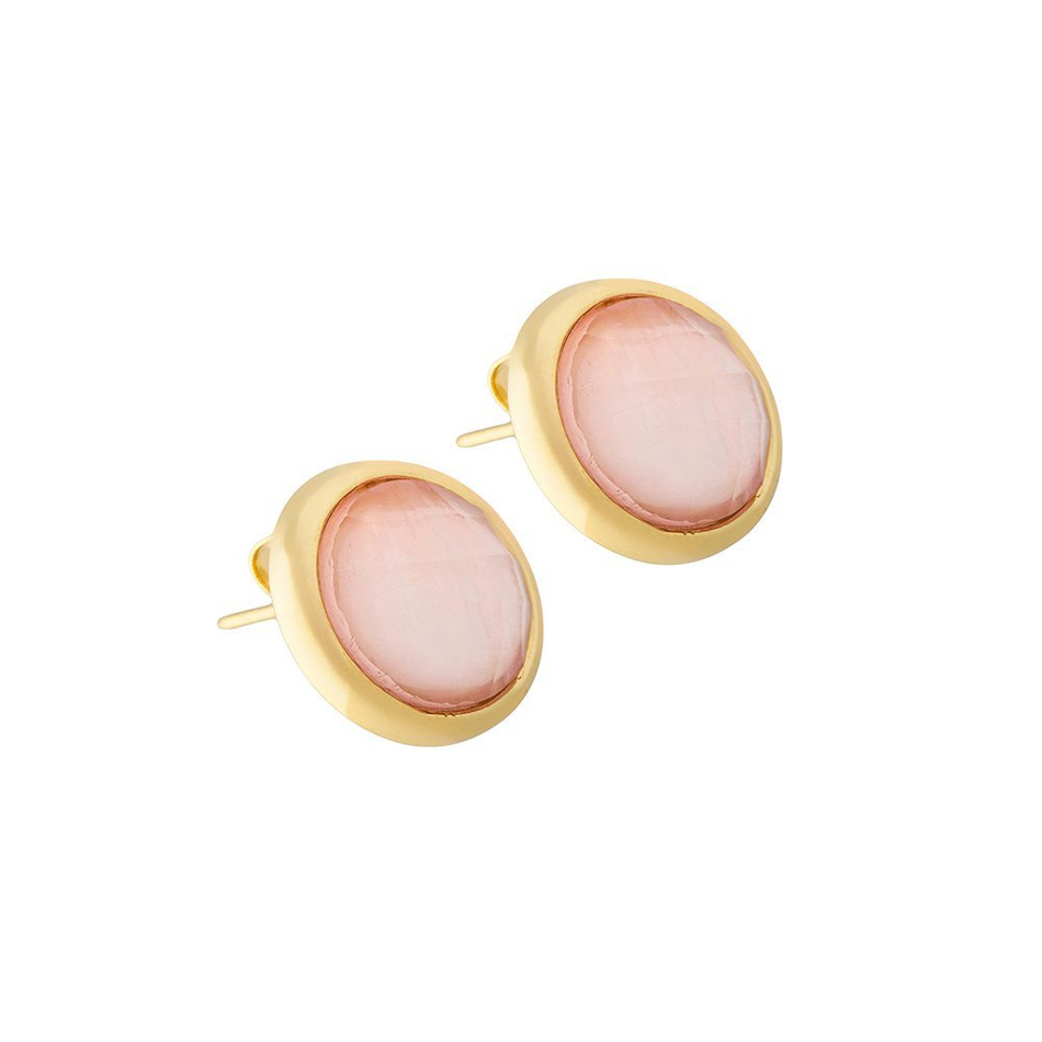 Серьги пусеты Possebon Quartz Rose A9997.9 R/G