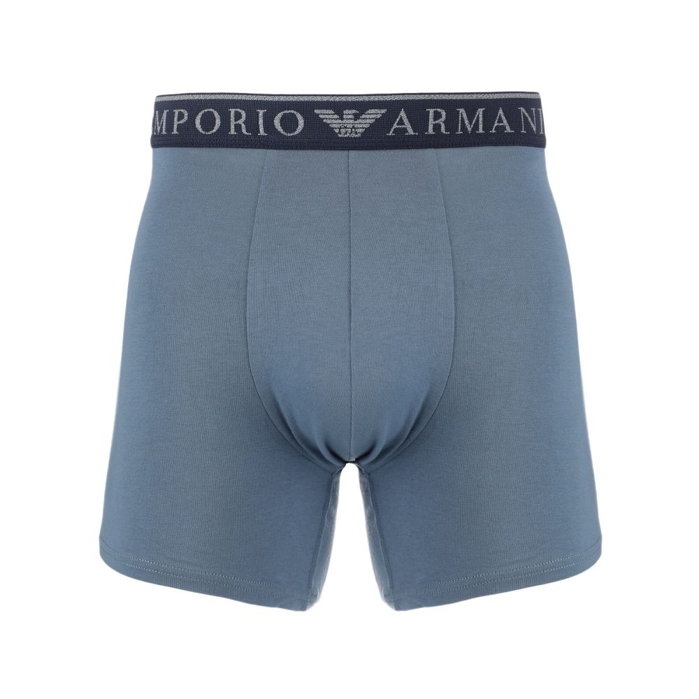 Набор мужских трусов боксеров 2в1 (серый, серо-голубой) Emporio Armani 111912_4F720 15349