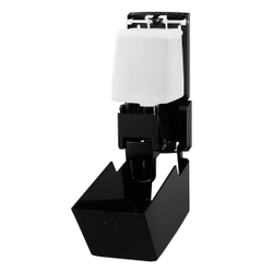 Пластиковый диспенсер для жидкого и пенного мыла в кассетах Veiro Savona Black (объём 800 мл)