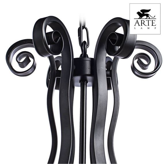 Подвесная люстра Arte Lamp Scroll A7915LM-6BK
