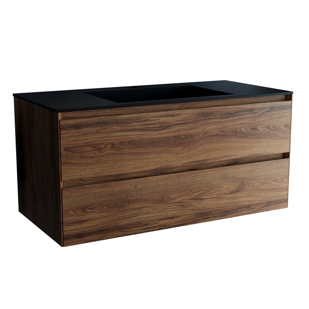 База под раковину Luka 1000 подвесная, 2 выкатных ящика soft-close, C.Oak