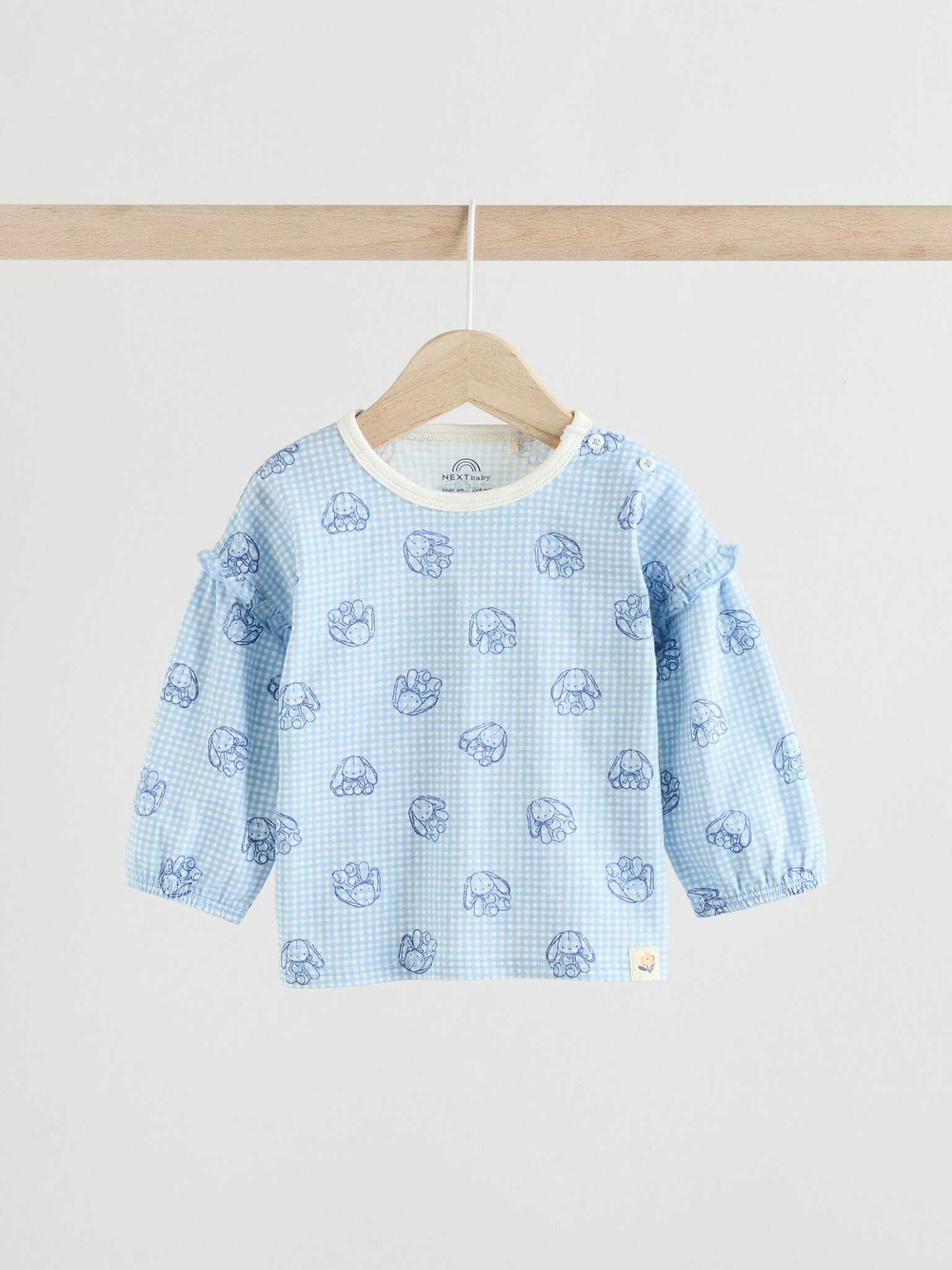 Лонгслив и брюки в комплекте для малышей Next AA6-805, 3 шт., Бежевый, Синий