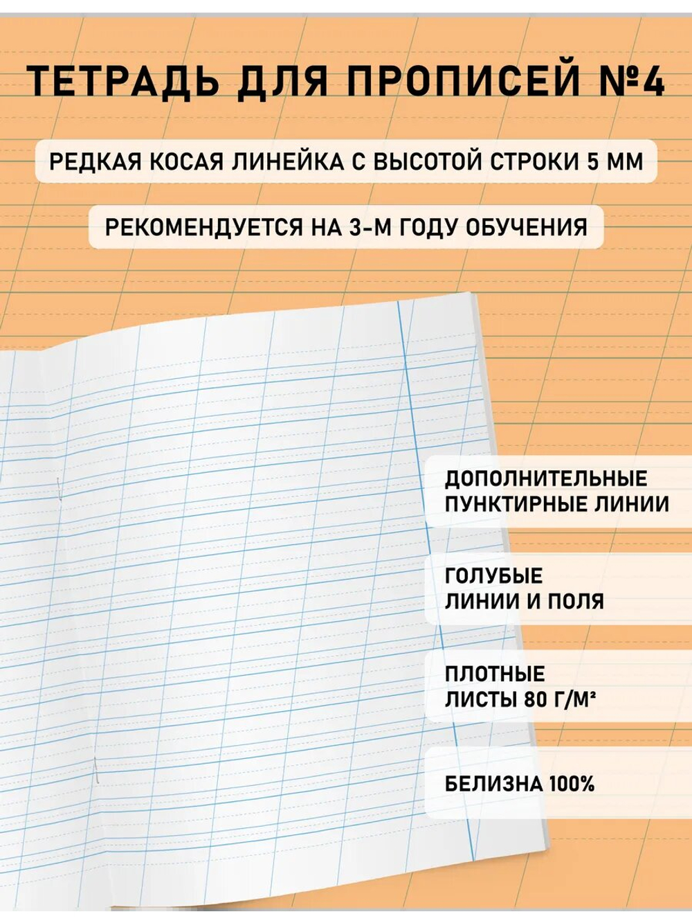 Набор тетрадей для прописей №4, 50 шт