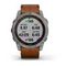 Умные часы Garmin Fenix 7X Sapphire Solar титановый черный с коричневым кожаным ремешком