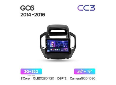 Магнитола Teyes CC3 3-32 Geely GC6 1 2014 — 2016 9.0"