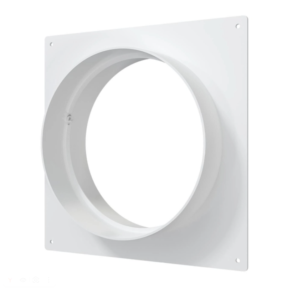 Соединитель для круглых каналов 15SKNP, d=150 мм без клапана с пластиной 190х175 мм