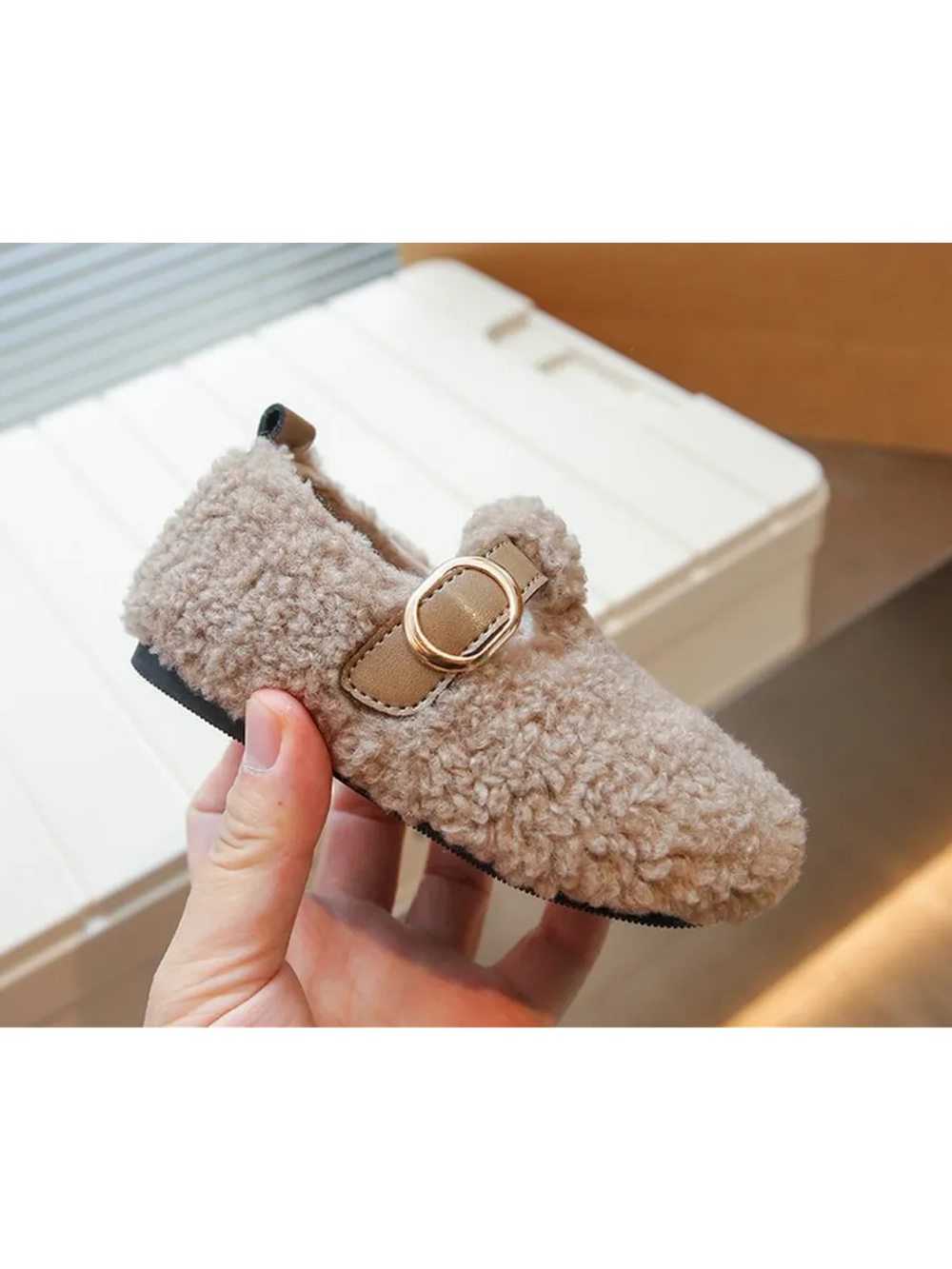 Балетки из искусственного меха