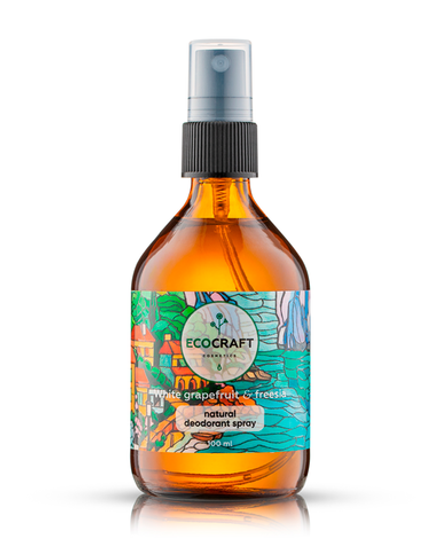 Дезодорант-кристалл для тела ECOCRAFT (спрей) "White grapefruit and freesia", ТМ ECOCRAFT