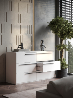 Комод SOHO для одежды, 6 ящиков, цвет белый, габариты 120х70х40 см