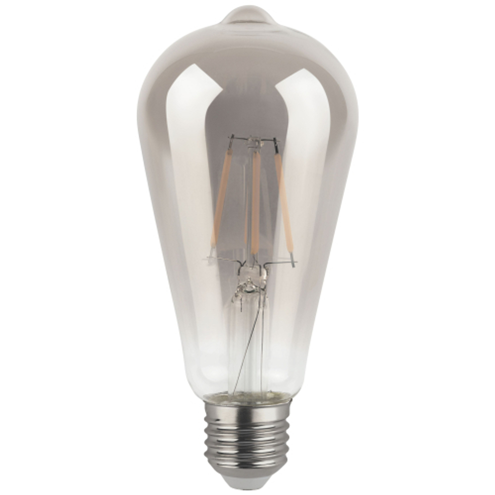 Лампа светодиодная ЭРА F-LED ST64-7W-824-E27 smoky 7Вт филамент дымчатая теплый белый свет Е27