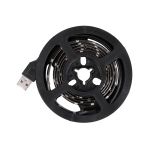 Лента светодиодная 5В, SMD2835, 4,8Вт/м, 60 LED/м, красный, 8мм, 1м, с USB коннектором, черная, IP65
