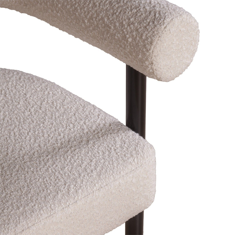 Диван Biggi, букле Turin ivory / опоры черные