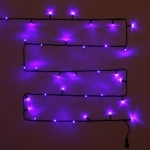 Гирлянда для улицы 7м 80 ламп LED чёрный провод, 8 реж, IP-54, Синий (возможность соединения)