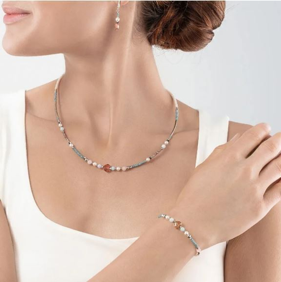 Комплект Coeur de Lion Skyblue Sunray Часы + Браслет TRUE LOVE Valentine 7610/53-1726