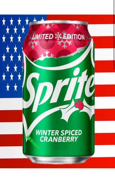 Газировка спрайт с клюквой.  Сша