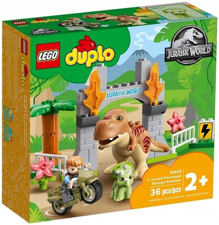 Конструктор LEGO Duplo 10939 Побег тираннозавра и трицератопса