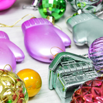 Елочные игрушки 30шт, цвет микс, пластик