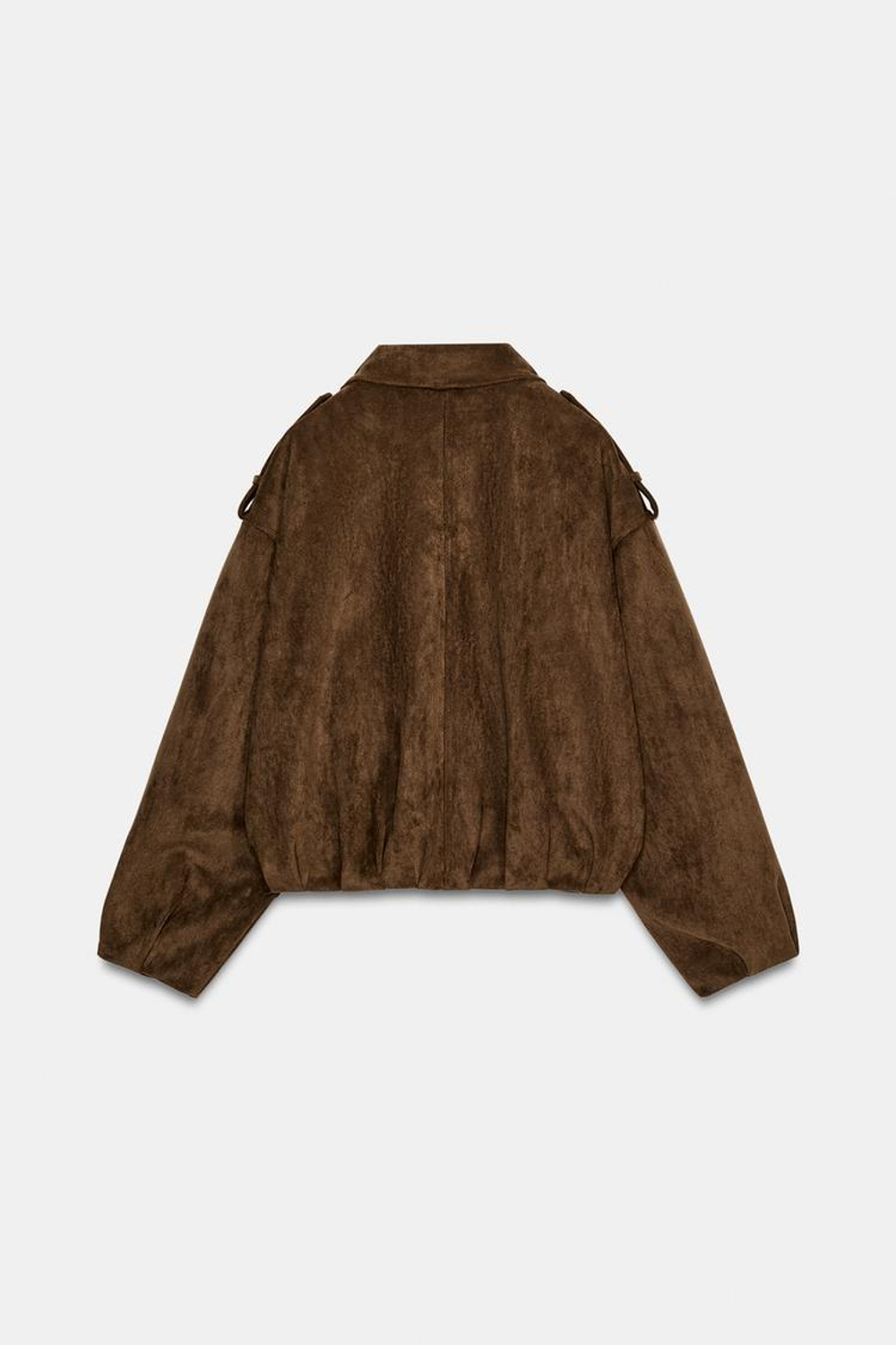 Оверсайз искусственная замша байкерская куртка - ZARA