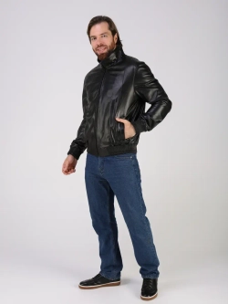 Кожаная куртка демисезонная на резинке