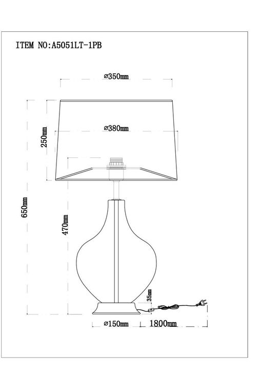 Настольная лампа Arte Lamp Saiph A5051LT-1PB