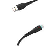 Кабель DENMEN D16V USB-microUSB 3.6A 1м TPE Black