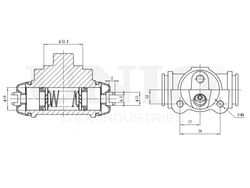 Цилиндр тормозной колесный UNIO BRC-20545