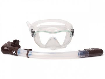 Набор маска+трубка Sargan Агидель прозрачный/коричневый