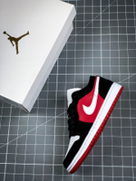 AIR JORDAN 1 LOW BLACK/WHITE/GYM RED