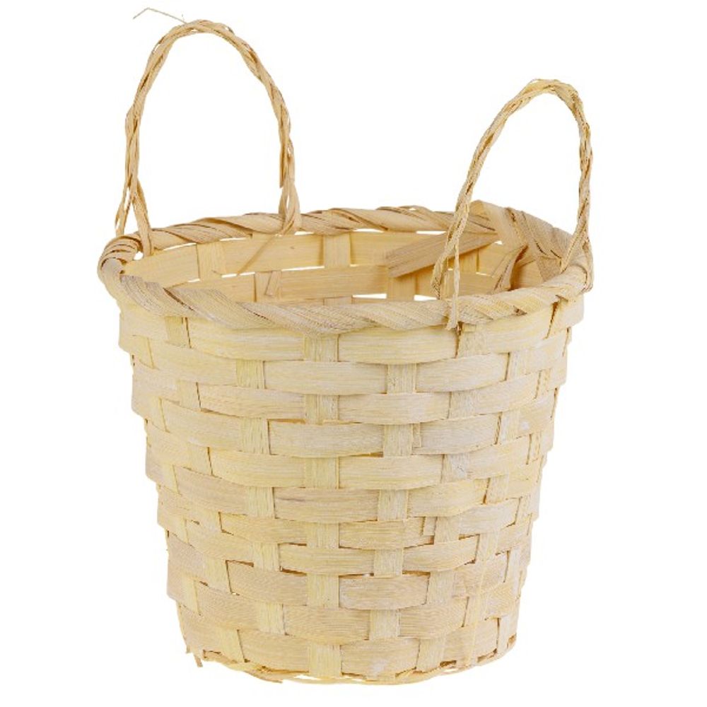 Корзина плетеная (бамбук) D16xH13,5/20см (Натуральный)
