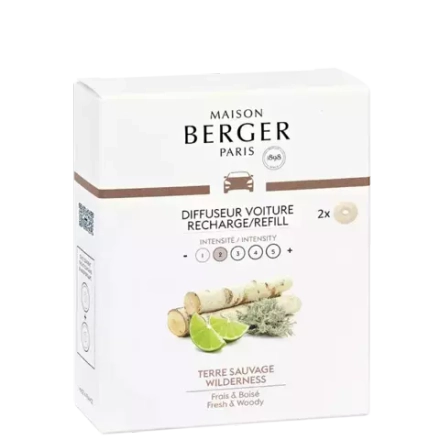 Maison Berger Paris - Набор из 2 вставок Wild Land для автомобильного диффузора. / артикул   6579  / GTIN 3127290065797