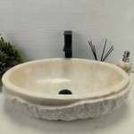 Раковина из оникса Oval White Marmo Wave OO-62533 58*38*15